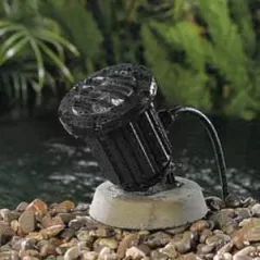 20 W Ceramic MR-16 Halogen Standard Black Injection Molded Glass-Reinforced Ryton Landscape 5217 Series with Grate Underwater Light | VISUW5217B