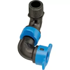 1/2" Push x MPT ABS Combinational UV-Resistant Swing Joint | BLK37985