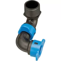 1/2" x 3/4" Push x MPT ABS Combinational UV-Resistant Swing Joint | BLK37986