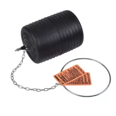 6" Black Natural Rubber Plumbing Test-Ball Plug | CHR270067