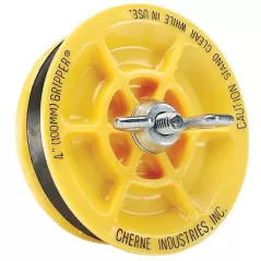 4" Yellow Metal End of Pipe Gripper Plug | CHR270245