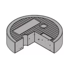 8-7/8" Dia x 2" H Round Concrete Gray Irrigation Light Duty For F08 Valve Boxes Flush Valve Box Lid | CRSF08RIRRIGATE