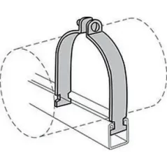 1" Copper-Plated 14 ga Steel AS1200AS Series Tube Clamp | ANV2400323669