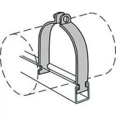 8" IPS Electrogalvanized 11 to 10 ga Steel AS1100AS Series Rigid Conduit Clamp | ANVSC8