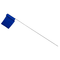 4" x 5" x 21" Vinyl Blue 100/Bundle Wire Staff Marking Flag | FLG4X5BLUE