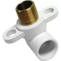 1-1/2" Male White Brass/PVC Swing Joint Stabilizer Elbow | LSCG001022
