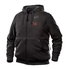 Large Polyester Black Men Zipper Closure Heated Hoodie Kit | MKE302BL21L