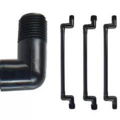 1/2" x 3/4" MPT 6" L Black Standard Swing Joint | HTRSJ7506
