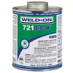1 qt Metal Can Blue 721 ECO Series Ultra Low VOC PVC Cement | IPSECO721QT
