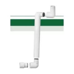 1" MIPT 12" L White PVC Swing Joint | LSCG134412
