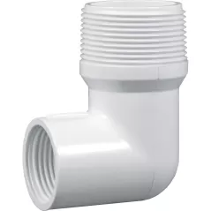 1-1/2" x 1-1/4" Acme x MIPT White PVC Swing Joint Outlet | LSCG302169