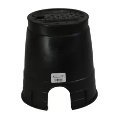 6" Round Black Water Meter Overlapping Meter Box Cover | NDBD109B