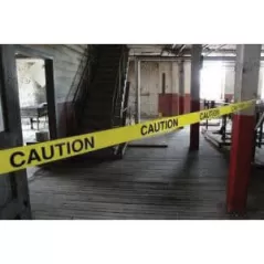 300' x 3" CAUTION Yellow PVC Barricade Tape | TAPCAUTION3X300