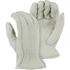 Medium Cowhide Leather Rolled Hem Cuff A-Grade Driver Gloves | YLS755GCI