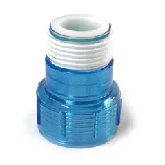 2-1/4" L Clear Blue with Ring For Classic Units Statuary Units Advantage Series Quartz Cap | AQUA40011