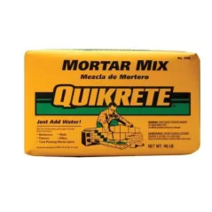 80 lb Bag Gray to Gray-Brown Mortar Mix | QUKMORTAR80