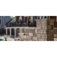 Belgard Ashlar Tandem Wall Cap, 3-1/4" x 24" x 15", Pewter | 16058784