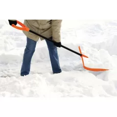 18" Orange with Plastic Edge Shovel Snow | HYR80026