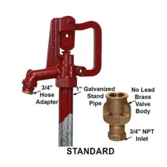 3/4" NPT x Hose Thread 56-1/2" C-1000 Series High Capacity Frost-Proof Yard Hydrant | MRHC7502