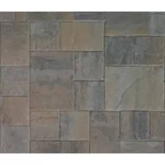 5-1/5" x 5-1/2" x 2-3/8" Positano Interlocking Artisan Slate Stone Paver | BAS100048410
