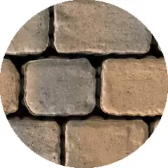 2-3/8" Onyx Black Beveled Textured 4-Piece Concrete Villagio Paver | TBI000158