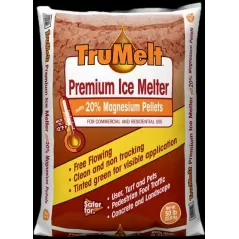 AgSalt Processing Ice Melter, 50Lb Solid Crystalline Light Green 20% Magnesium Pellet Premium | TRUMELT-20%MAG