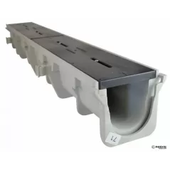 6" x 48" Polyethylene Light Gray Deep Channel | NDDDS106