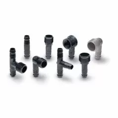 1/2" MIPT x Barb Acetal Flexible Elbow | NDSFPE0500