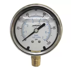 American Granby Liquid Filled Pressure Gauge, MIP Stainless Steel 1/4" | AMGILPG30254LNL