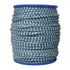 1/4" x 1000' Polypropylene Green/White 3-Strand Braided Rope | BAY287GW