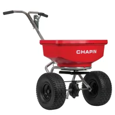 80 lb Hopper 24-1/2" L x 19.2" W x 15.9" H Professional Turf Spreader | CHP8401C