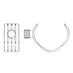 ADS Reducing Saddle Tee, Snap-In HDPE Fabricated 15" x 15" x 8" | DFD1542AN