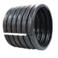 ADS Split Straight Corrugated Coupling, Black HDPE Single Wall 6" | DFE0611AA