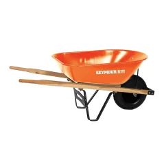 6 cu-ft Steel Heavy-Duty Wheelbarrow | STR85770
