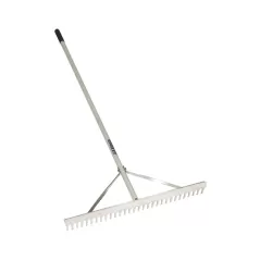 48 " W 66" Aluminum Powder Coated Handle Heavy-Duty Field/Aggregate Rake | STR92048
