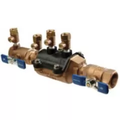 1" Male Threaded Lead-Free Bronze 175 psi 350 Series Double Check Zurn Industries Backflow Preventer | WLK350010