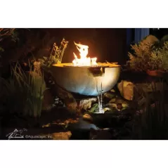 34" x 32" x 15" W/Fire and Water Feature Fire and Water Spillway Bowl | AQS58092