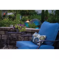 32" x 24" Fiber-Resin Composite Medium Fire and Water For Ultra 2000 Fountains Stacked Slate Sphere | AQS58093
