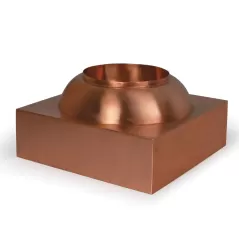 16" x 16" x 8" Copper For Copper Bowls Fountain Pedestal | AWGCB16P