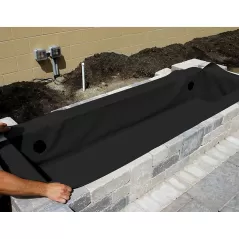 120 Gallon 72" x 24" x 16" PVC Black Flexible Hardscape Basin | AWGFF6216B