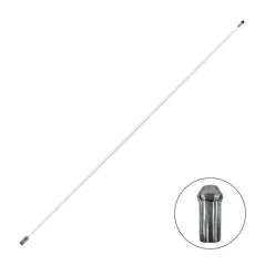 3/4" x 7.5' Fiberglass White Tournament For Grommet-Style Flags or Tube-Style Flags Flag Pole | BAY300TW75B
