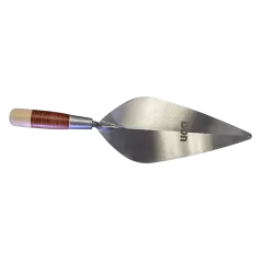13" Carbon Steel Blade Leather Handle Brick Trowel |  72-295-B9