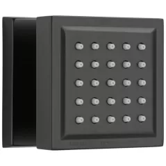 1/2" NPT 2-11/16" x 2-5/32" Brass Matte Black Body Spray | DLT50150BL