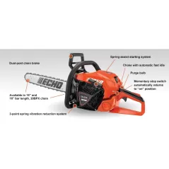 17.2" x 9.3" x 11.7" 13000 rpm Chainsaw | ECHCS451018