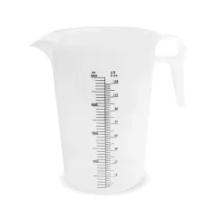 128 oz Polypropylene Natural Accurate Chemical Measuring Pitcher | AXIPM128
