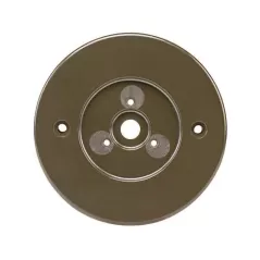 5" Flat Black For PS Surface Mount Down Light/FX Luminaire Lighting Fixtures Round Wall Plate | FXLWPRDPSFB