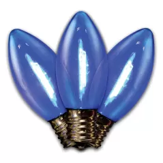 0.8 W E17 C9 LED Smooth Transparent Blue Lamp Filament Bulb | HBLBU25FLDSC9TBL