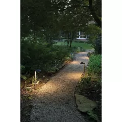 1.5 W Mini-Wedge 2700K LED Matte Bronze 150 Lumens Landscape Series Round Path Light | HIN16012MZLL