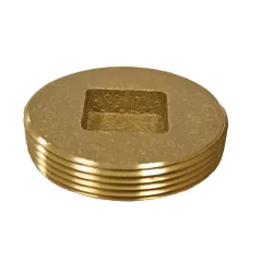 2" MNPT 2-3/8" Brass Southern Code Countersunk Plug | JSCP51200