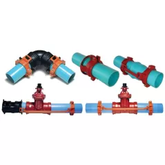 12" Pipe x Pipe Restraint 10 to 12 mil Epoxy Coated Ductile Iron LG Series Joint Restraint | LEMLG1200